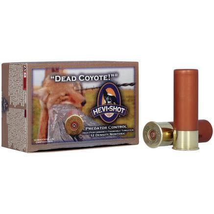 HEVI-Shot Dead Coyote! Shotshells 12 ga 3-1/2″ 1-5/8 oz #T 1350 fps 10/ct