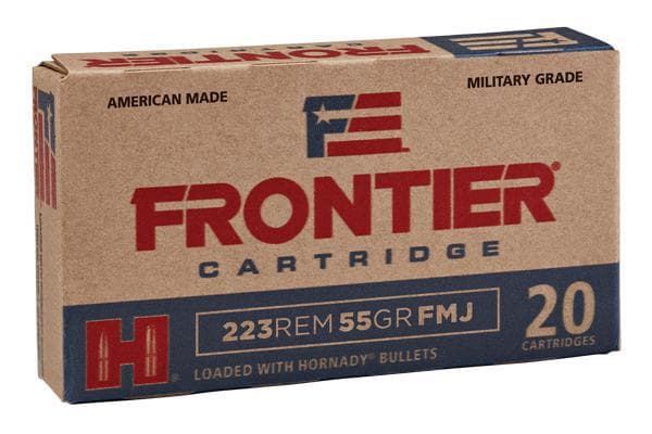 Hornady Frontier Rifle Ammunition . 223 Rem 55 gr FMJ 20/ct