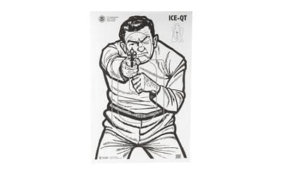 Action Target, ICE-QT, Immigration And Customs Enforcement Target, 2009 Version, Ivory/Black, 23″x35″
