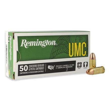 Remington UMC Handgun Ammunition 9mm Luger 124 gr. FMJ 50 RD