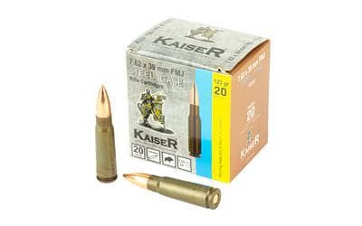 Century Arms, Kaiser, 7.62X39, 123 Grain, Steel Case, Full Metal Jacket, 20 Round Box