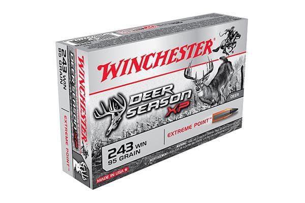 Winchester Ammo Deer Season XP 243 Win 95 gr 3100 fps Extreme Point