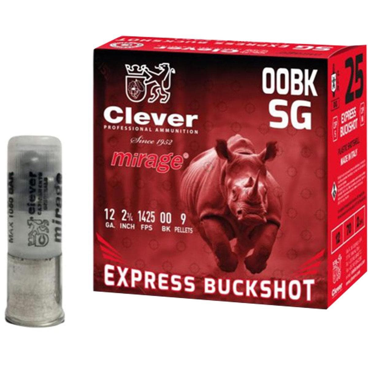 Mirage Express Buckshot 12GA 2-3/4″ 9 Pellet #00
