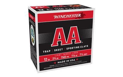 Winchester Ammunition, AA Target, 12 Gauge, 2.75″, #9, 2 3/4 Dram, 1.125 oz., Shotshell, 25 Round Box