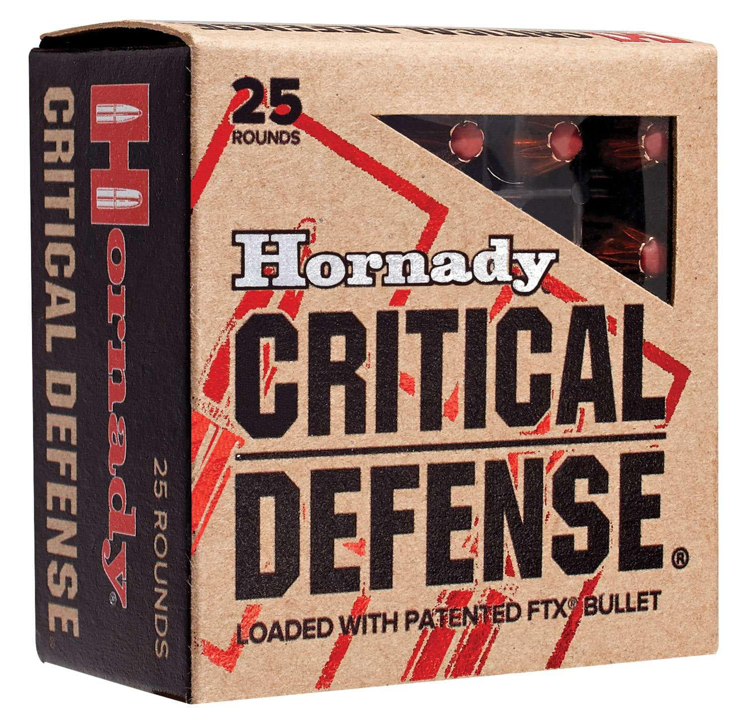 Hornady CRITICAL DEFENSE AMO 32 AUTO 60GR FTX