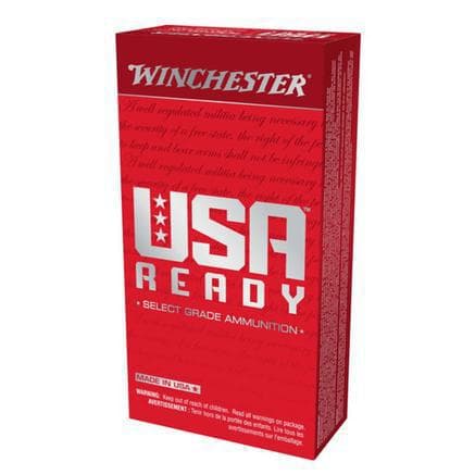 Winchester USA Ready Handgun Ammunition 10mm Auto 180gr FMJ 1250 fps 50/ct
