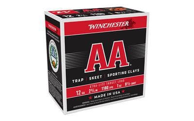 Winchester Ammunition, AA Xtra-Light, 12 Gauge 2.75″, #8, 1 oz, Shotshell, 25 Round Box