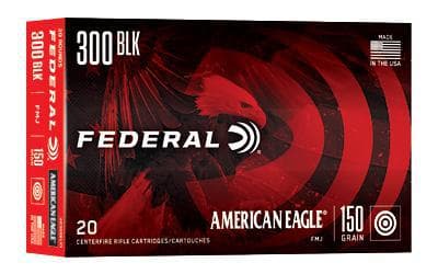 Federal, American Eagle, 300 Blackout, 150 Grain, Full Metal Jacket, 20 Round Box