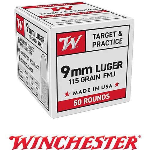 Winchester 9MM 115GR FMJ 50RD