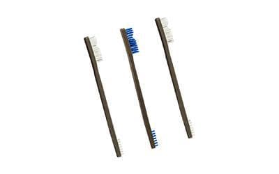 Otis Technology, AP Brushes, 3 Piece Set, (2) Nylon and (1) Blue Nylon Brush