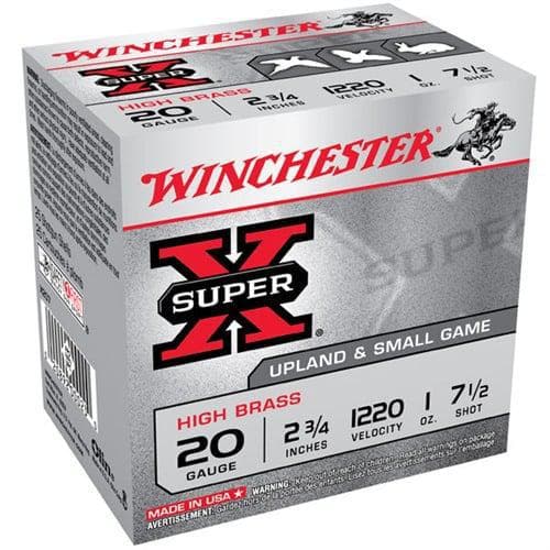 Winchester Super-X 20 Gauge 2-3/4″ 1oz #7.5 Shot 20/Box
