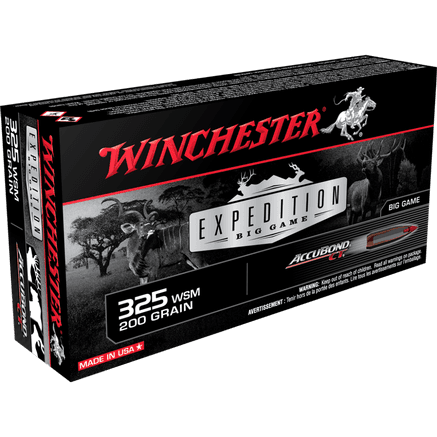 Winchester Expedition Big Game Rifle Ammunition .325 WSM 200 gr. AB 2950 fps 20/ct