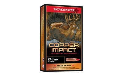 Winchester Ammunition, Deer Season XP, Copper Impact, 243 Winchester, 85Gr,