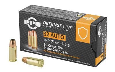 Prvi Partizan, Handgun Defense, 32 ACP, 71Grain, Jacketed Hollow Point, 50 Round Box