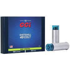 CCI Shotshell Handgun Ammunition 3972, 45 Long Colt, #9 Shot, 150 GR, 1000 fps, 10 Rd/bx