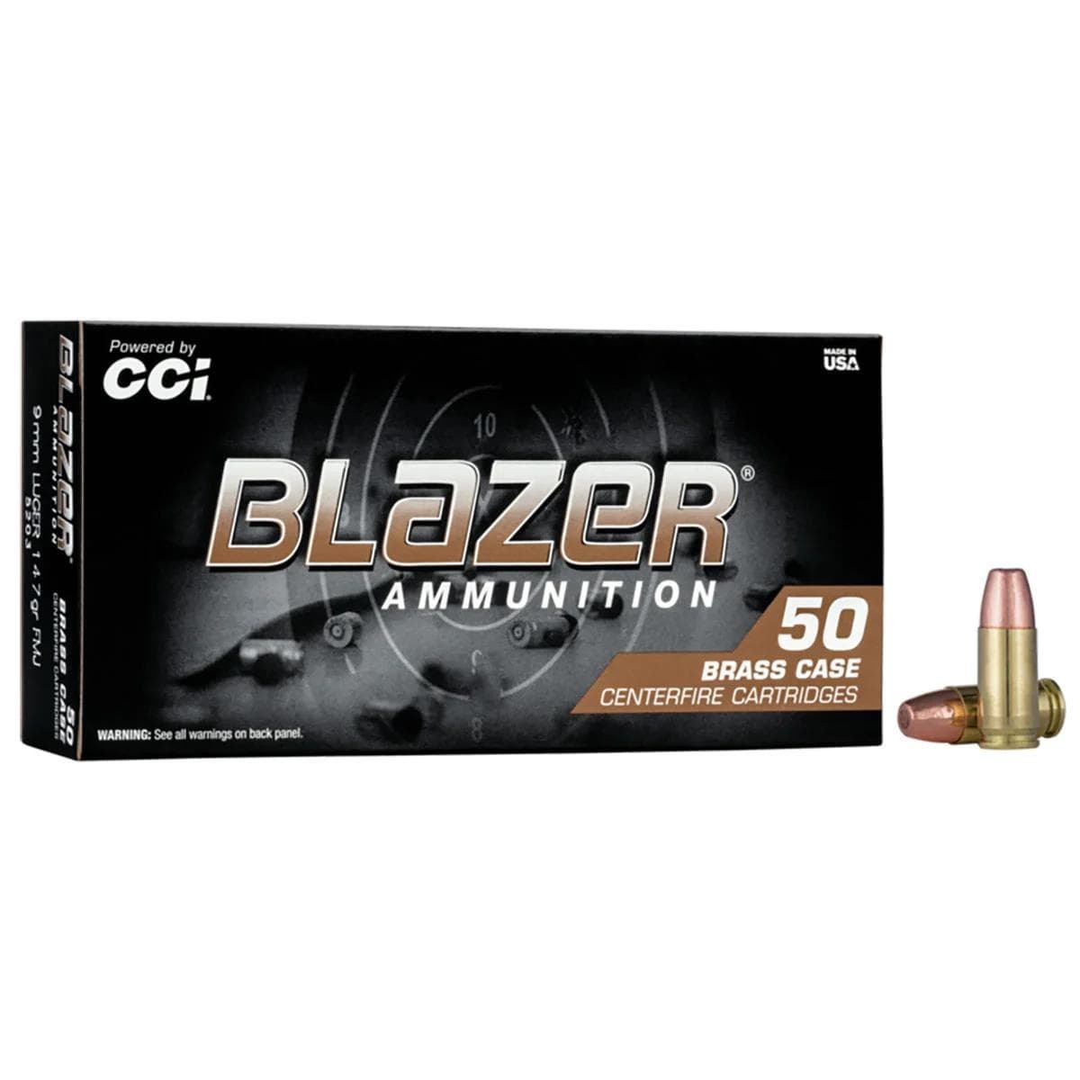 CCI Blazer 9mm Luger 147gr Full Metal Jacket 50/Box