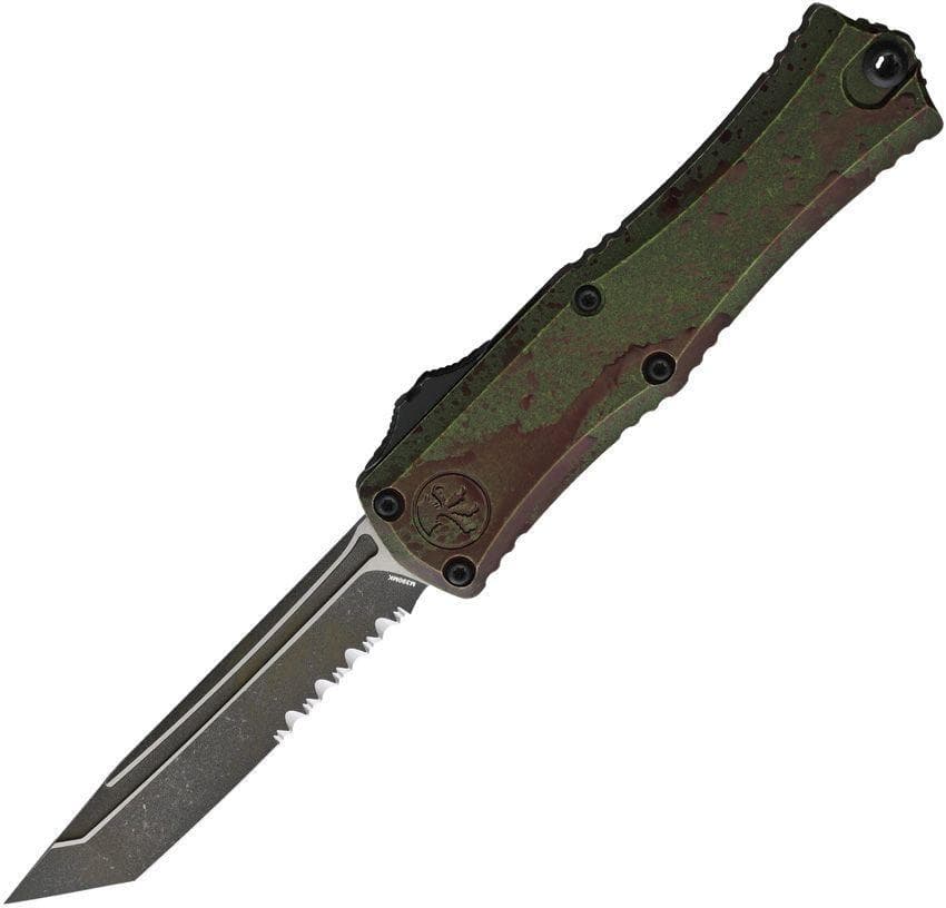 Microtech Auto Hera II Mini T/E OTF Outbreak blade and handle. Minimum Advertised Price (MAP)